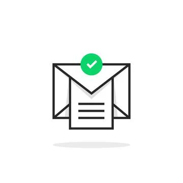 Confirmation email with checklist Stock Illustration
