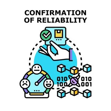 Confirmation of reliability concept for trustworthy service Stock Illustration