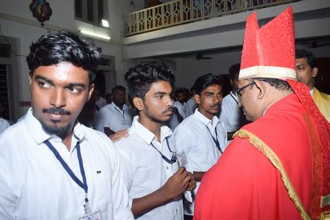 Confirmation sacrament. Foto stock
