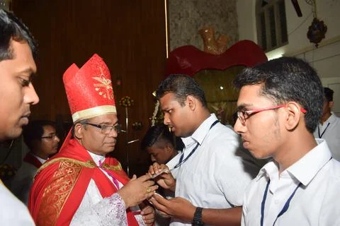 Confirmation sacrament. Foto stock