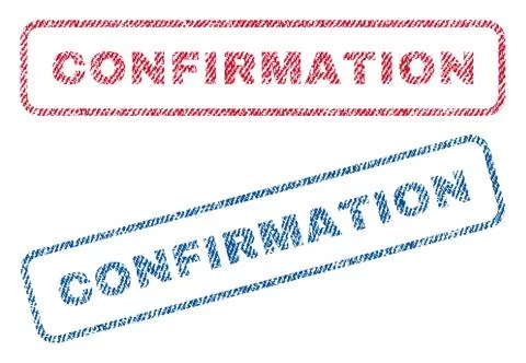 Confirmation Text Textile Seal Stamp Watermarks Stock Illustration