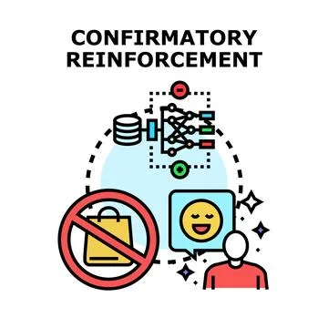 Confirmatory reinforcement machine learning algorithm icon イラスト素材