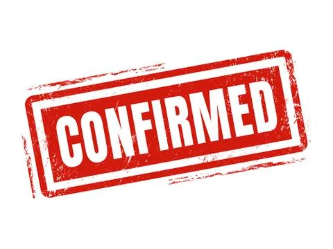 Confirmed red stamp style Stock Illustration