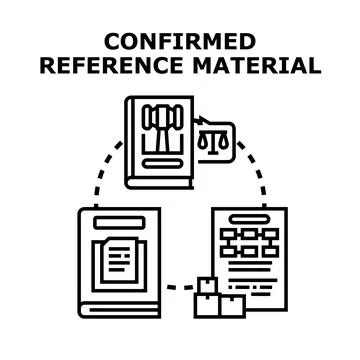Confirmed reference material for legal research and data Stock Illustration