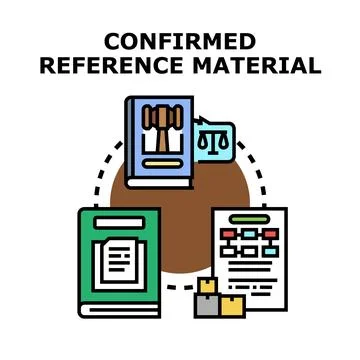 Confirmed reference material for legal research and data Stock Illustration