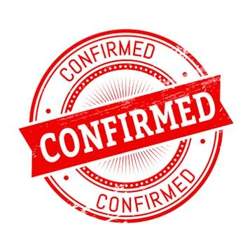Confirmed round stamp Illustrazione stock