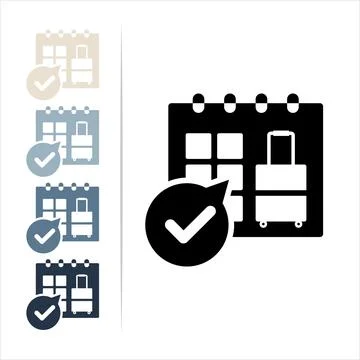 Confirmed Travel Dates Icon Stock Illustration