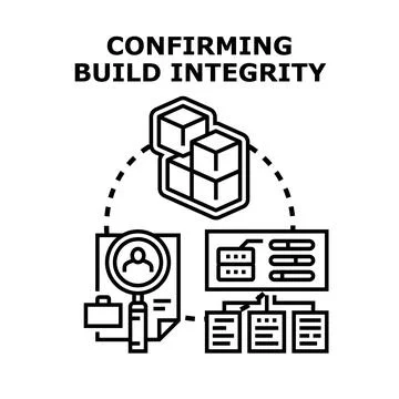 Confirming build integrity vector concept illustration Stock Illustration