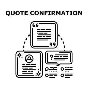 Confirming customer quotation and agreement business concept Stock Illustration