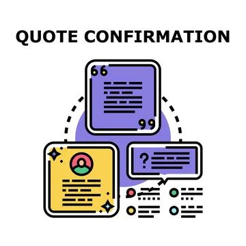 Confirming customer quotation and agreement business concept Stock Illustration