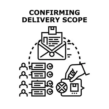 Confirming delivery scope for project management objectives Stock-Illustration
