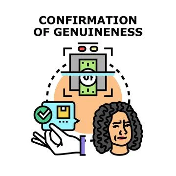 Confirming genuineness for document and money authentication 库存插图