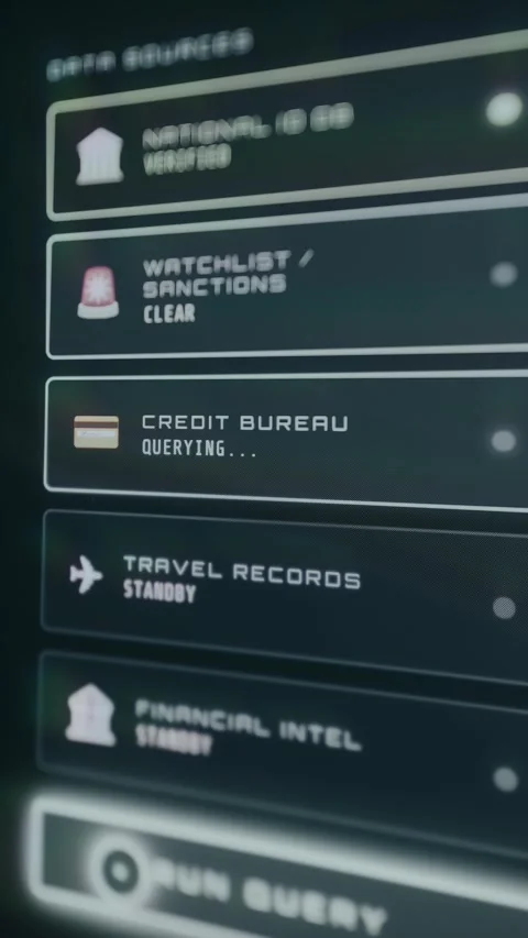 Confirming the identity of a person using the Database verification Stock Footage 333825427