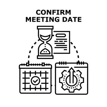 Confirming meeting date, scheduling appointment process Ilustração Stock