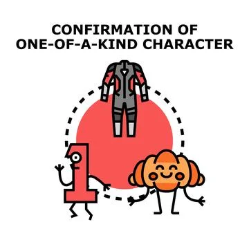 Confirming one of a kind character creating unique gear concept Stock Illustration