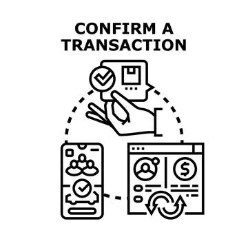 Confirming online transaction progress and digital delivery イラスト素材