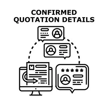 Confirming quotation details processing online vector concept イラスト素材