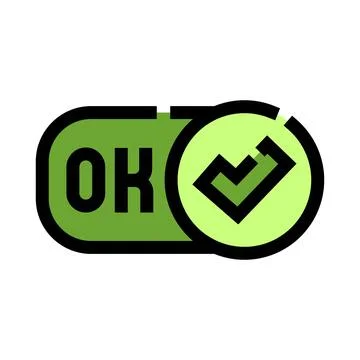 Confirming task with toggle switch approval icon Illustrazione stock