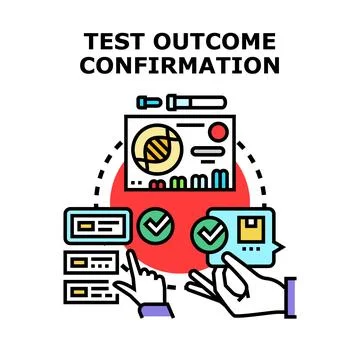 Confirming test outcome and analyzing digital results Stock Illustration