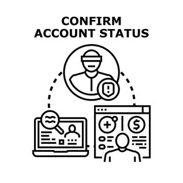 Confirming user account status vector illustration Stock Illustration