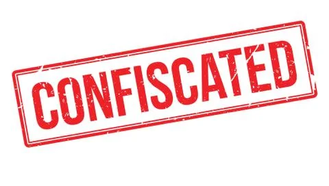 Confiscated rubber stamp Stock Illustration