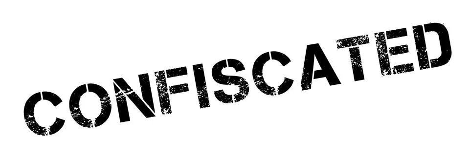 Confiscated rubber stamp Stock Illustration