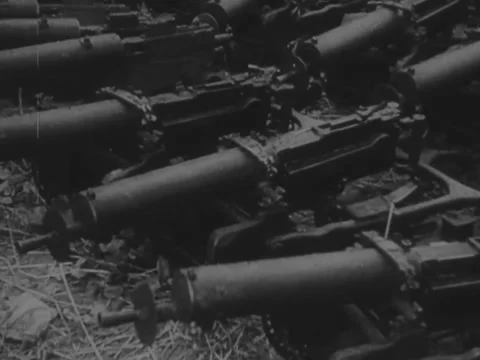 Confiscated Soviet weapons Video stock 229031515