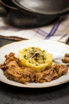 Confit pork neck Stock Photos