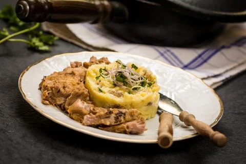 Confit pork neck Stock Photos