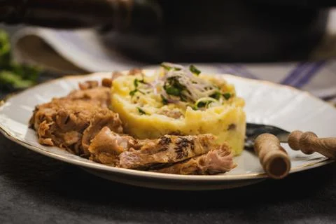 Confit pork neck Stock Photos