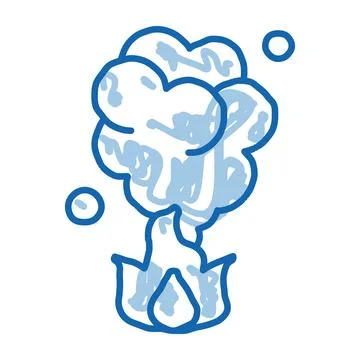 Conflagration Burn Flame doodle icon hand drawn illustration Stock Illustration