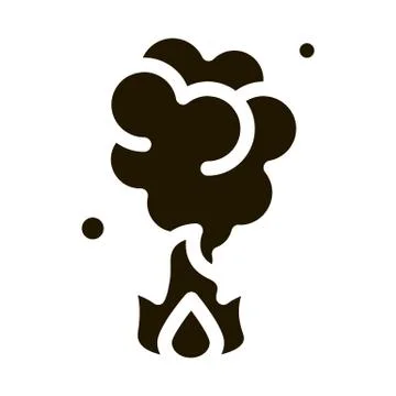 Conflagration Burn Flame Icon Illustration Stock Illustration