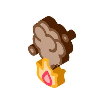 Conflagration Burn Flame isometric icon vector illustration Stock Illustration