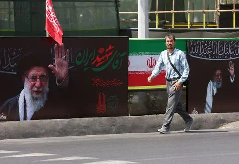 Conflict between Iran and the US continues, Tehran, Iran Islamic Republic Of - 2 Stock Photos