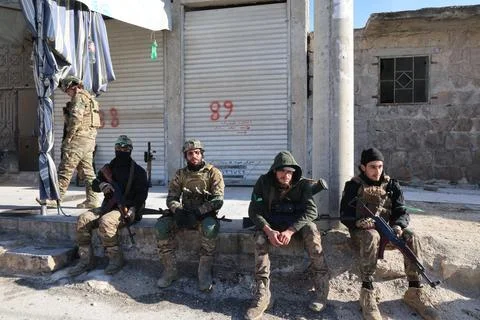 The conflict between Kurdish forces SDF and the Syrian army Stock Photos