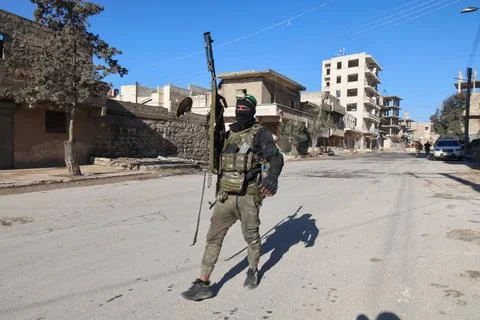 The conflict between Kurdish forces SDF and the Syrian army Stock Photos