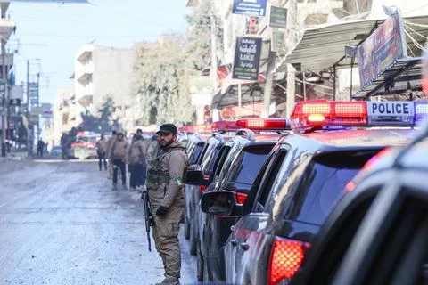 The conflict between Kurdish forces SDF and the Syrian army Stock Photos