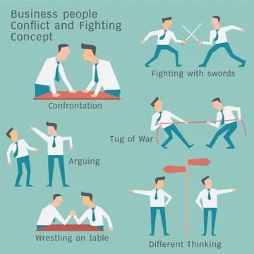 Conflict business Stock Illustration