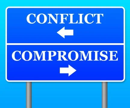 Conflict compromise Stock Illustration