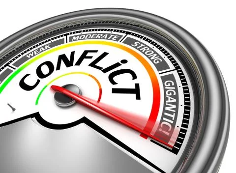 Conflict conceptual meter Stock Illustration