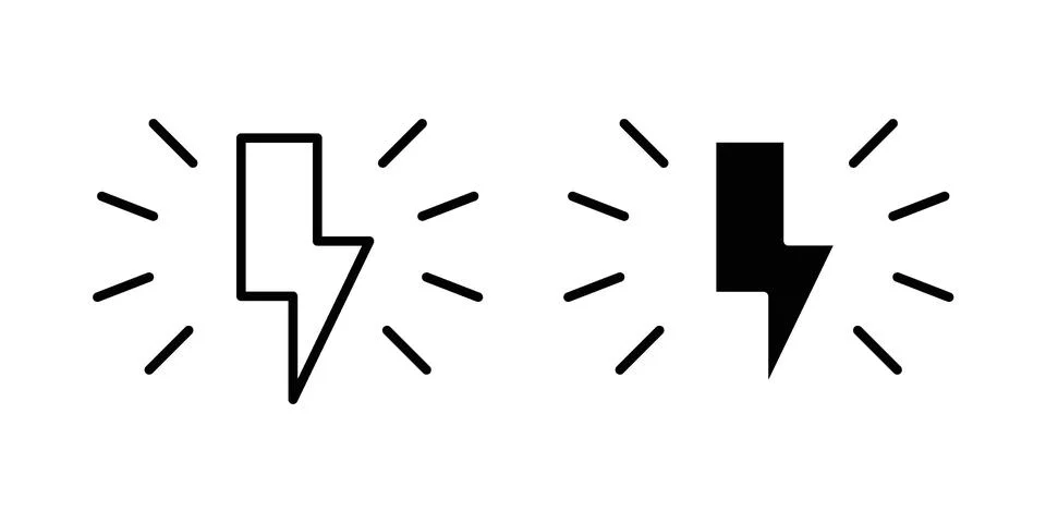 Conflict icon linear versions pack on white background Stock Illustration