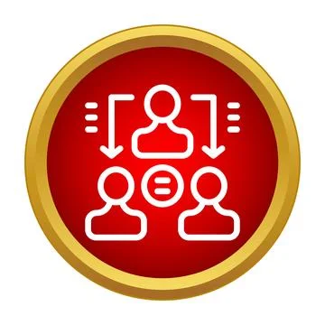 Conflict mediation between people resolving disputes icon Stock Illustration