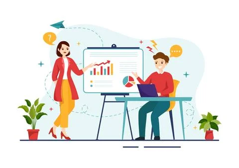 Conflict Resolution and Management Vector Illustration with Two Society Gro.. Stock Illustration