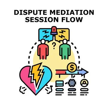 Conflict resolution process leading to agreements Stock Illustration