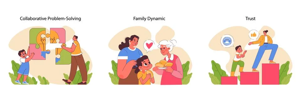 Conflict Resolution set. Flat vector illustration 스톡 일러스트