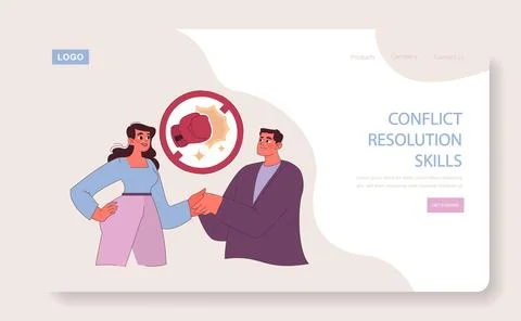 Conflict resolution skills concept. Stock Illustration