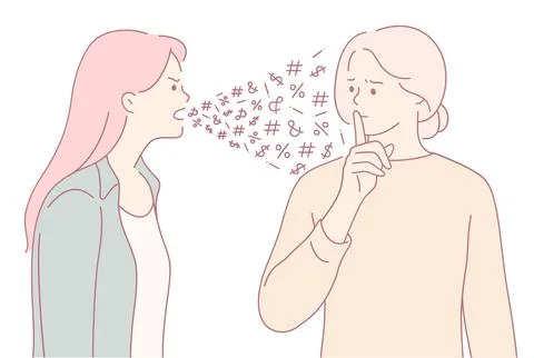 Conflict Resolution Visualizing the Role of Silence and Communication Techniques Stock Illustration