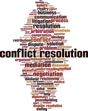 Conflict resolution word cloud イラスト素材