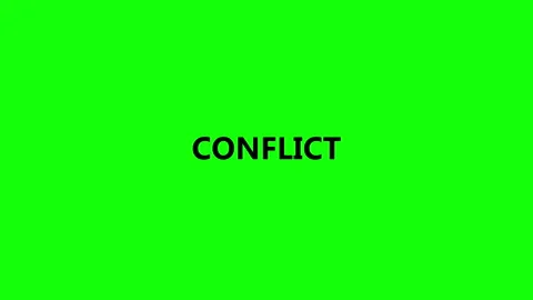 Conflict Text Animation on Green Screen Background 库存影片 334362054