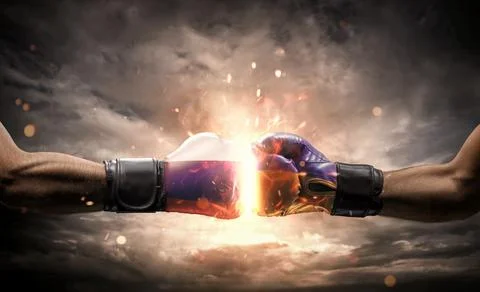 Conflict, war concept. Foto stock